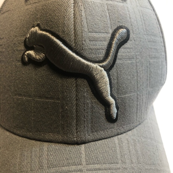 Puma cap Rudolf Dassler Sport Grey one size flex fit Baseball Hat Wool Blend - Picture 9 of 13